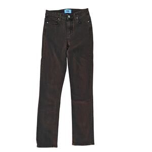 PAIGE Hoxton Slim High-Rise Skinny Jeans Brown Stretch Denim Size 24